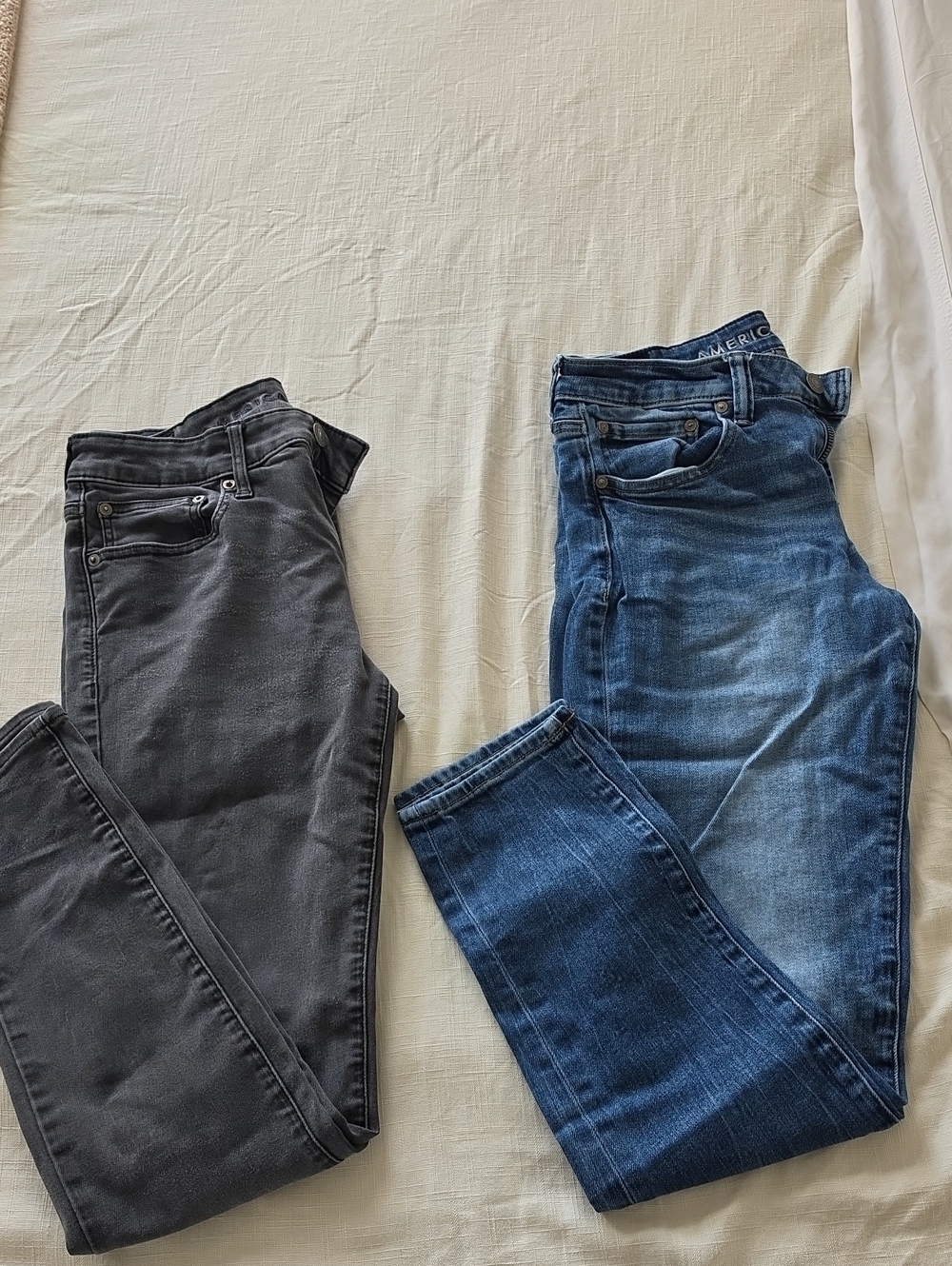 American Eagle Outfitters Men's Slim Jeans - Charcoal & Blue